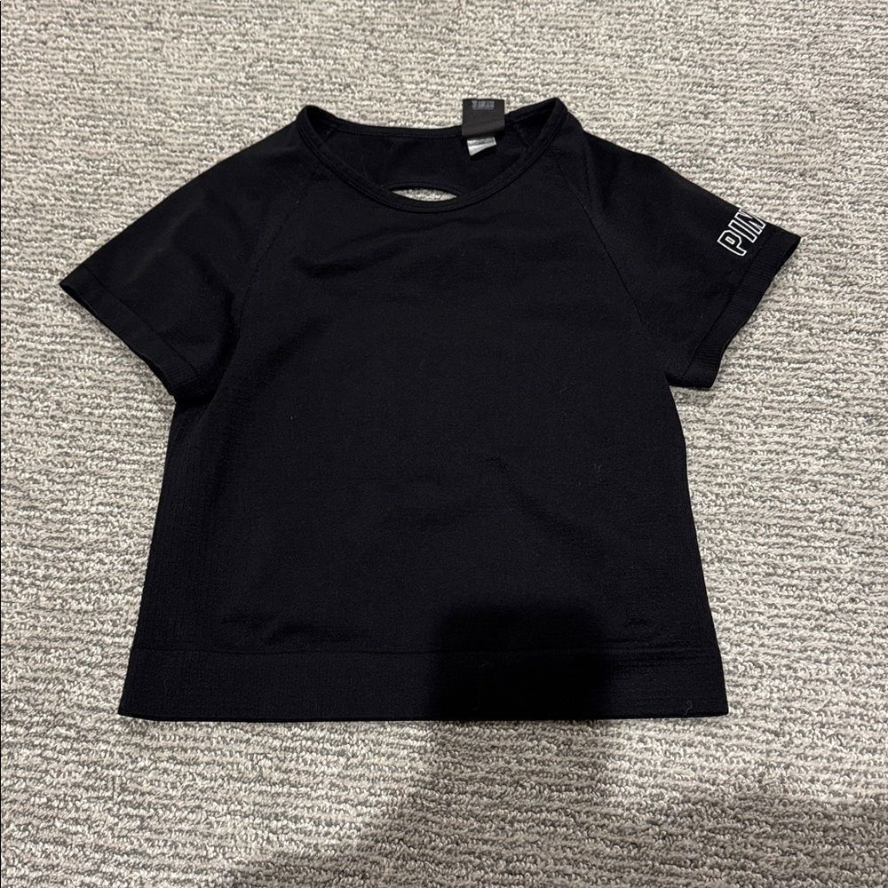 PINK Victoria's Secret Black Seamless Top
